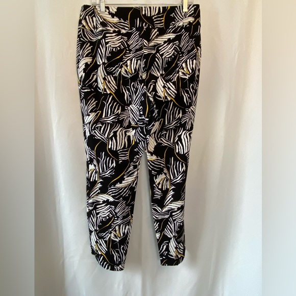 Women's Neutral Abstract Pull On Pants 12 Bohemian Mature Fit Corpcore Career - Picture 15 of 16